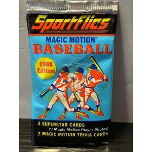 Sportsflics magic motion Baseball cards 1988 set of 6 MLB